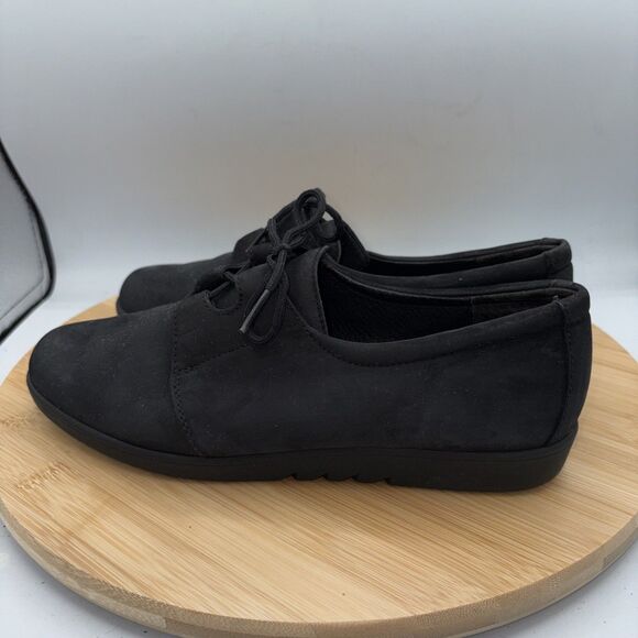 Rockport Ghillie Women Black Nubuck Lace-Up Comfort Shoes Size 6.5 W Wide Oxford - Picture 4 of 7